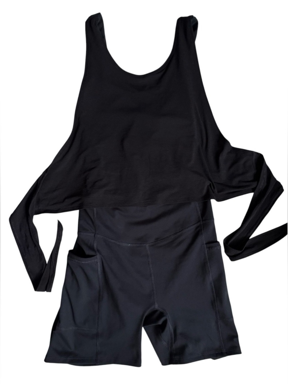 New! Free People Movement Front Runner Runsie Black Activewear Onesie XS - Picture 2 of 6